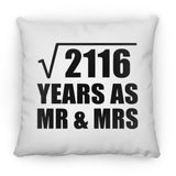 46th Anniversary Square Root of 2116 Years As Mr & Mrs - Throw Pillow