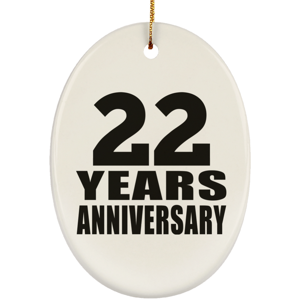 22nd Anniversary 22 Years - Oval Ornament