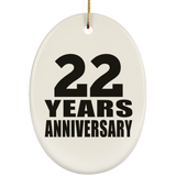 22nd Anniversary 22 Years - Oval Ornament