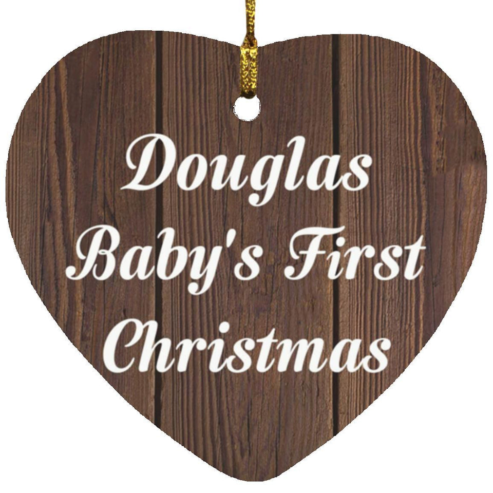 Douglas Baby's First Christmas - Heart Ornament D