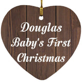 Douglas Baby's First Christmas - Heart Ornament D