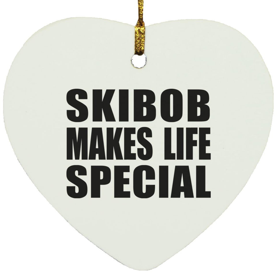 Skibob Makes Life Special - Heart Ornament