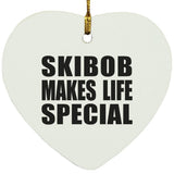 Skibob Makes Life Special - Heart Ornament