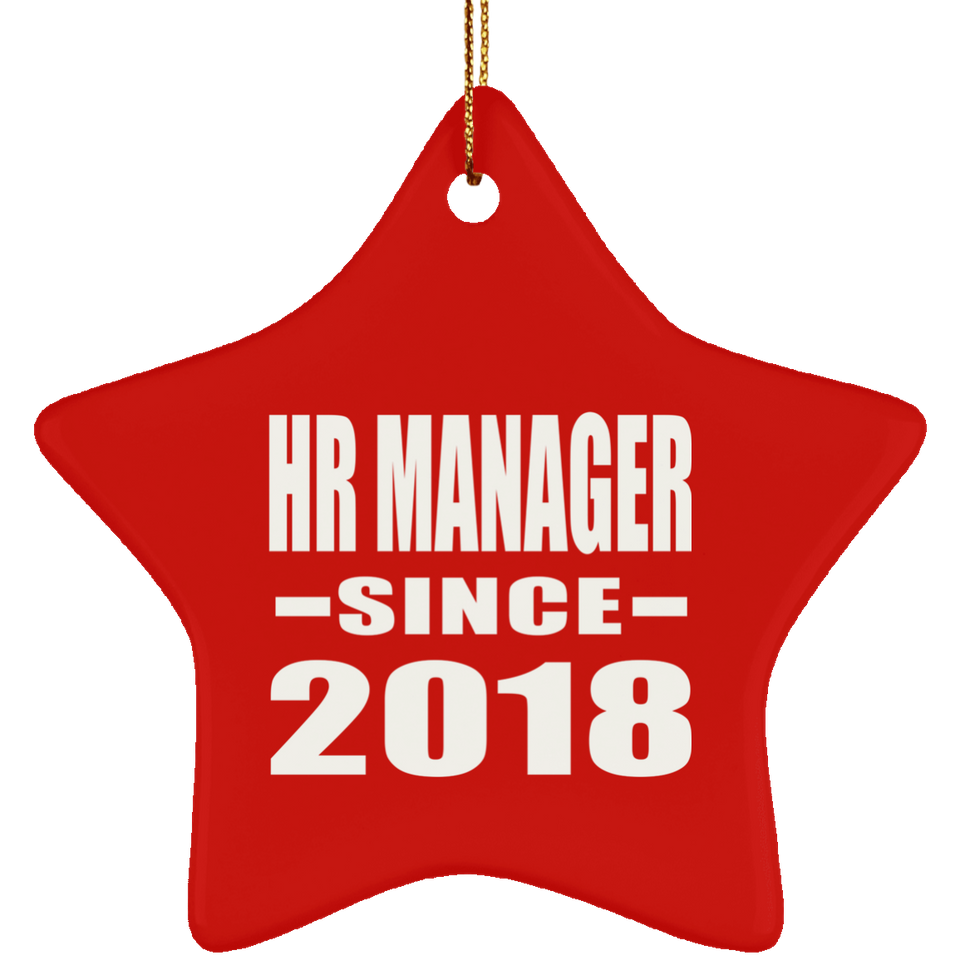 HR Manager Since 2018 - Star Ornament
