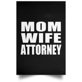 Mom Wife Attorney - Poster Portrait