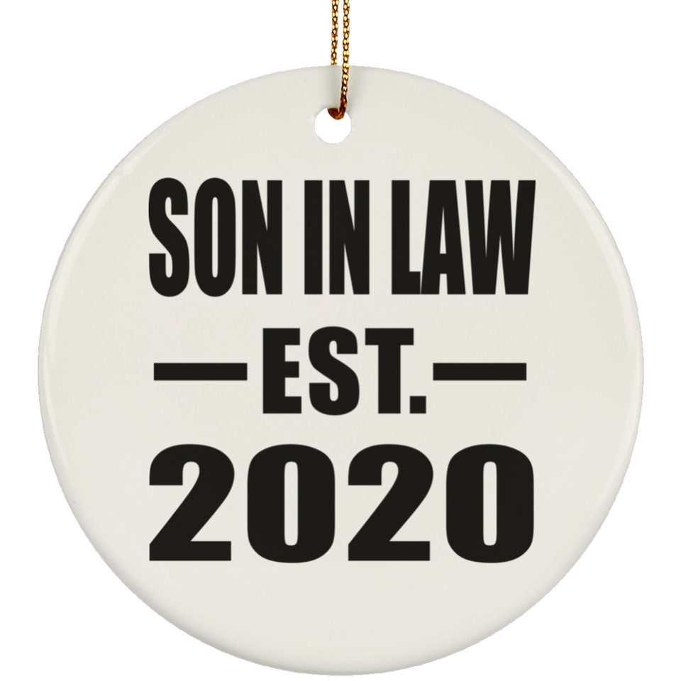 Son In Law Established EST. 2020 - Circle Ornament