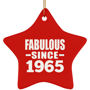 59th Birthday Fabulous Since 1965 - Star Ornament