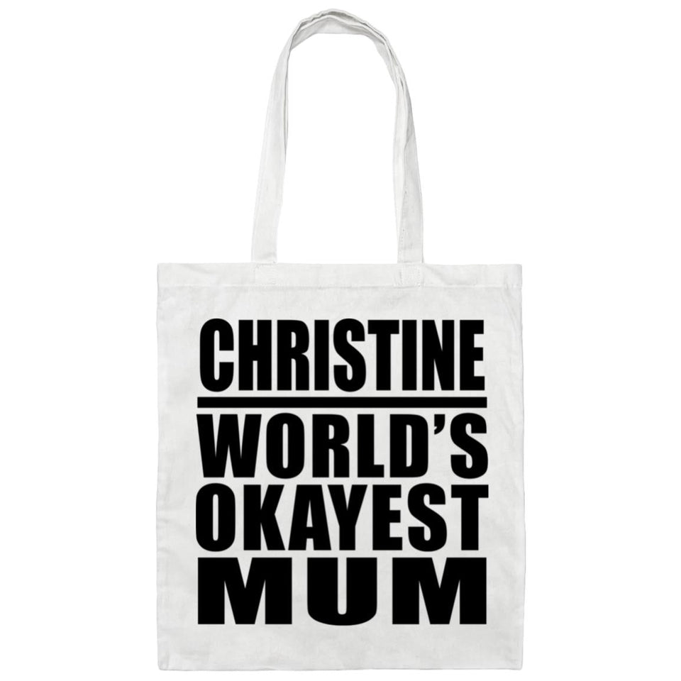 Christine World's Okayest Mum - Tote Bag White