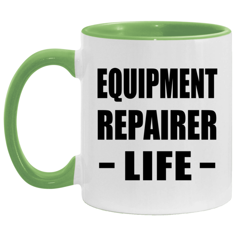 Equipment Repairer Life - 11oz Accent Mug Green