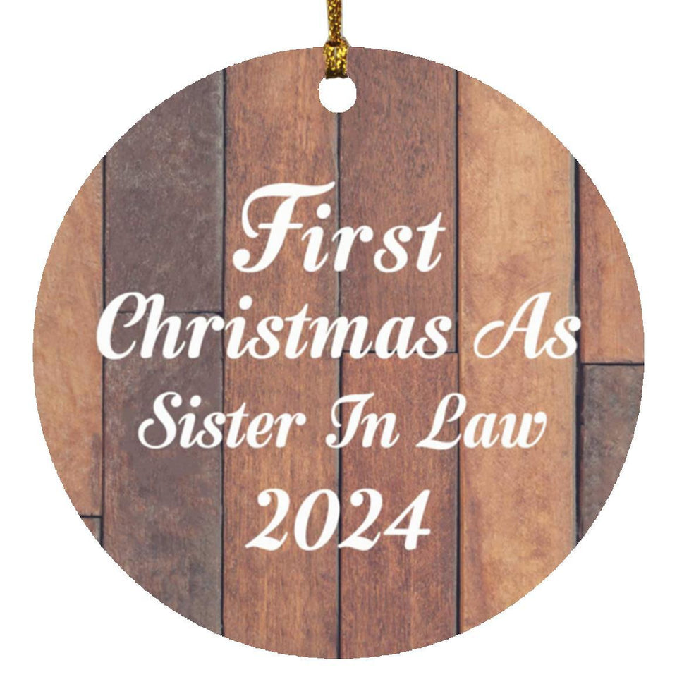 First Christmas As Sister In Law 2024 - Circle Ornament E