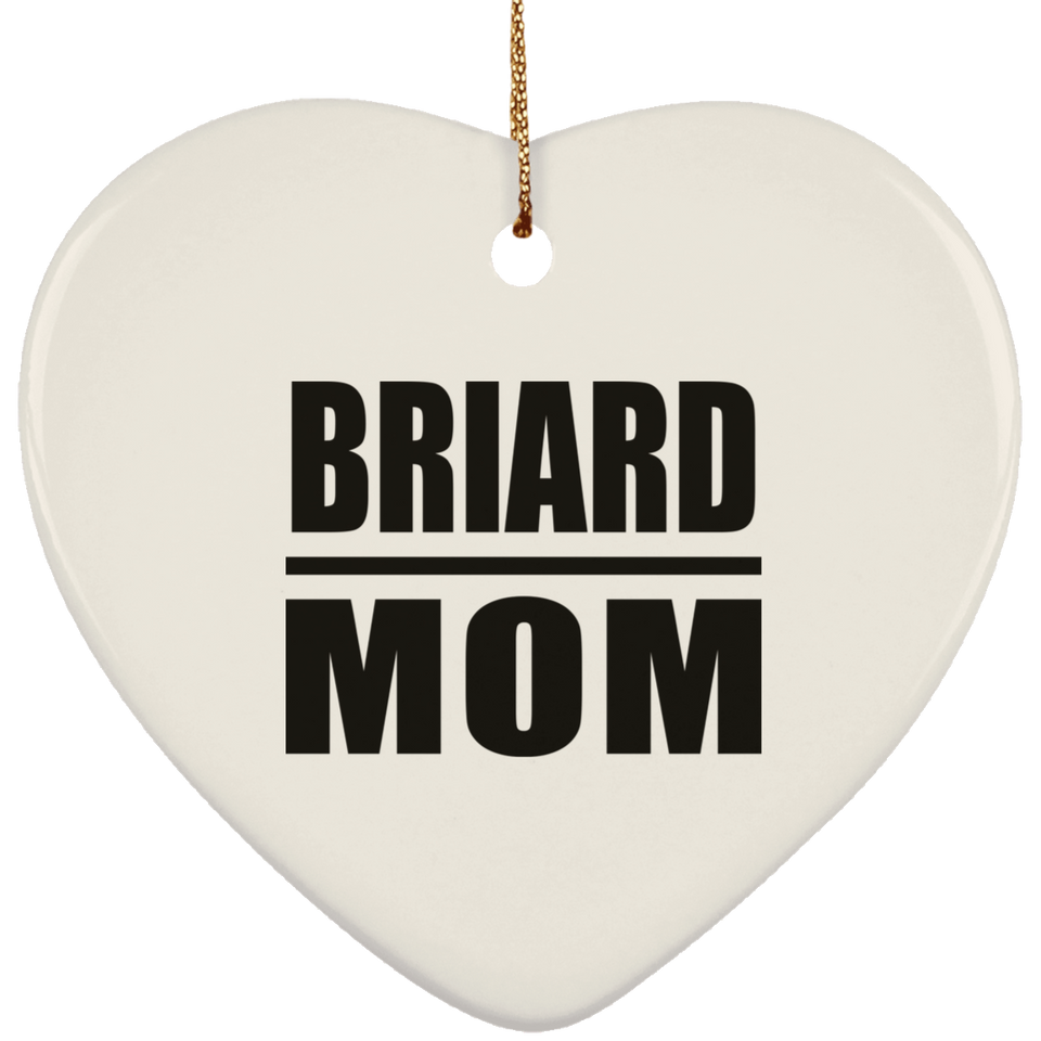 Briard Mom - Heart Ornament