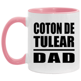 Coton De Tulear Dad - 11oz Accent Mug Pink