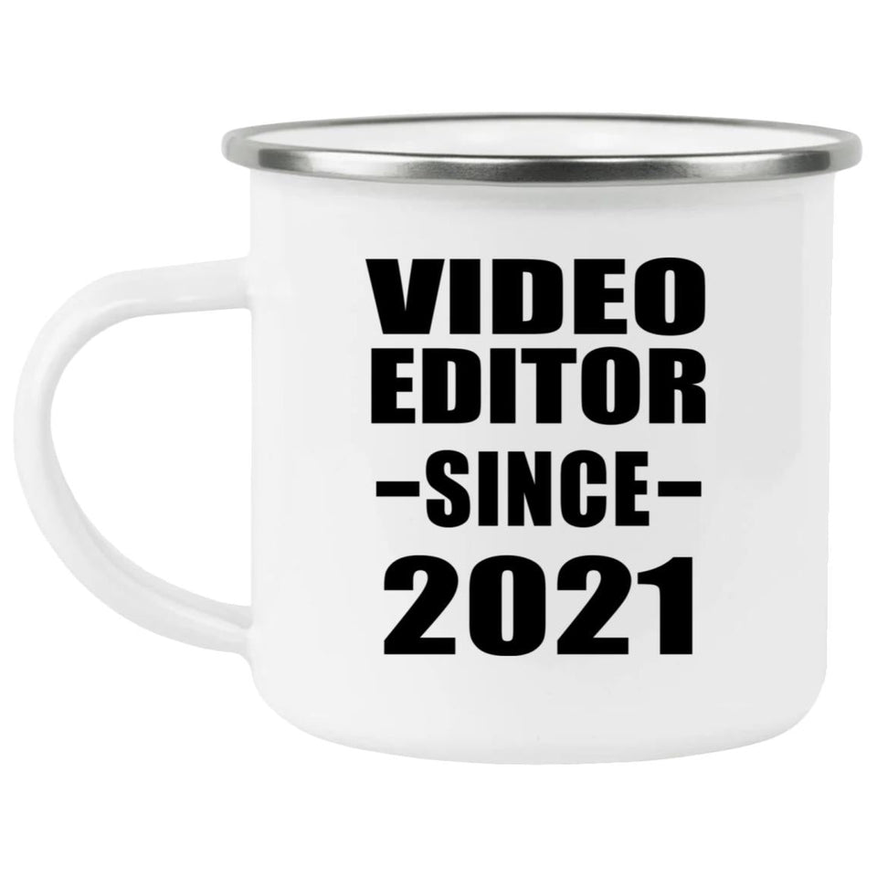 Video Editor Since 2021 - 12oz Camping Mug