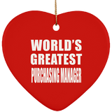 World's Greatest Purchasing Manager - Heart Ornament