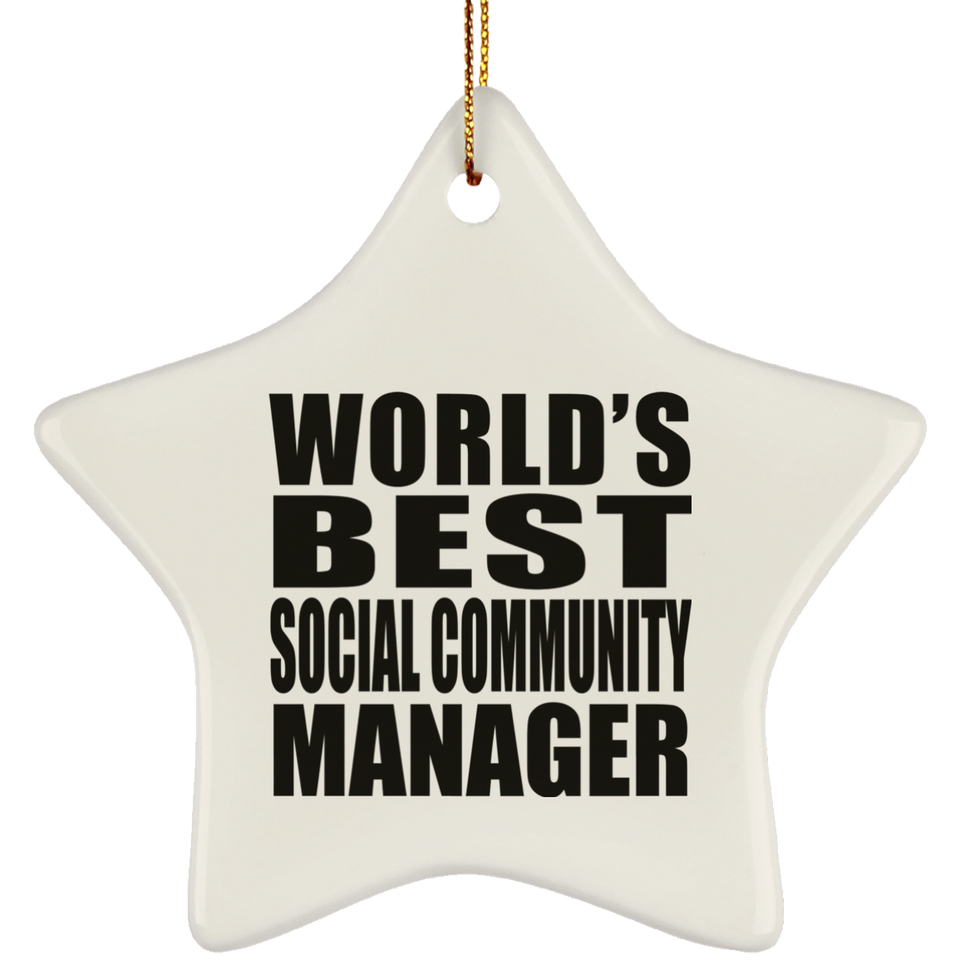 World's Best Social Community Manager - Star Ornament