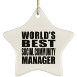 World's Best Social Community Manager - Star Ornament