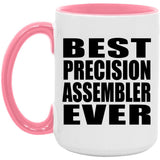 Best Precision Assembler Ever - 15oz Accent Mug Pink