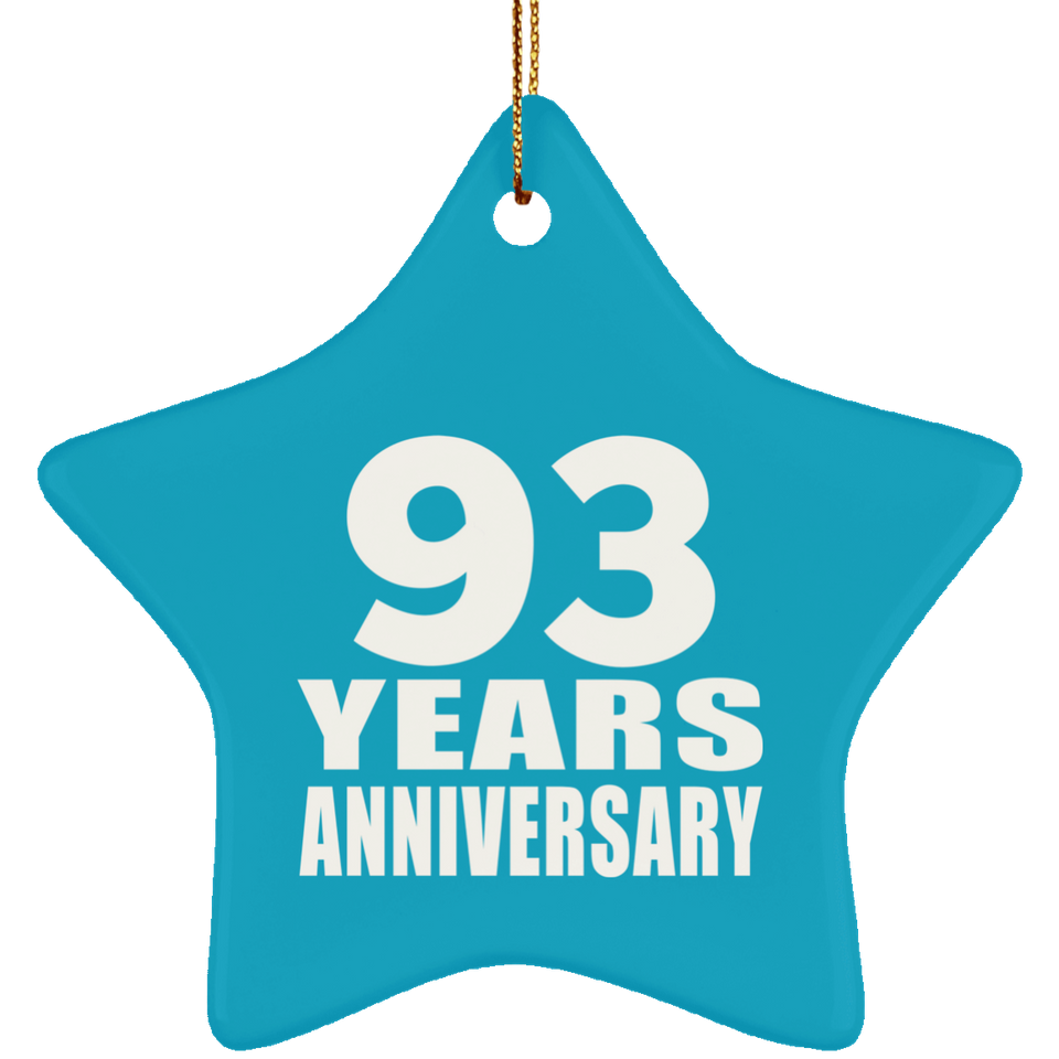 93rd Anniversary 93 Years - Star Ornament