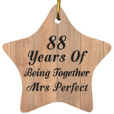 88th Anniversary 88 Years Of Being Mrs Perfect - Star Ornament C