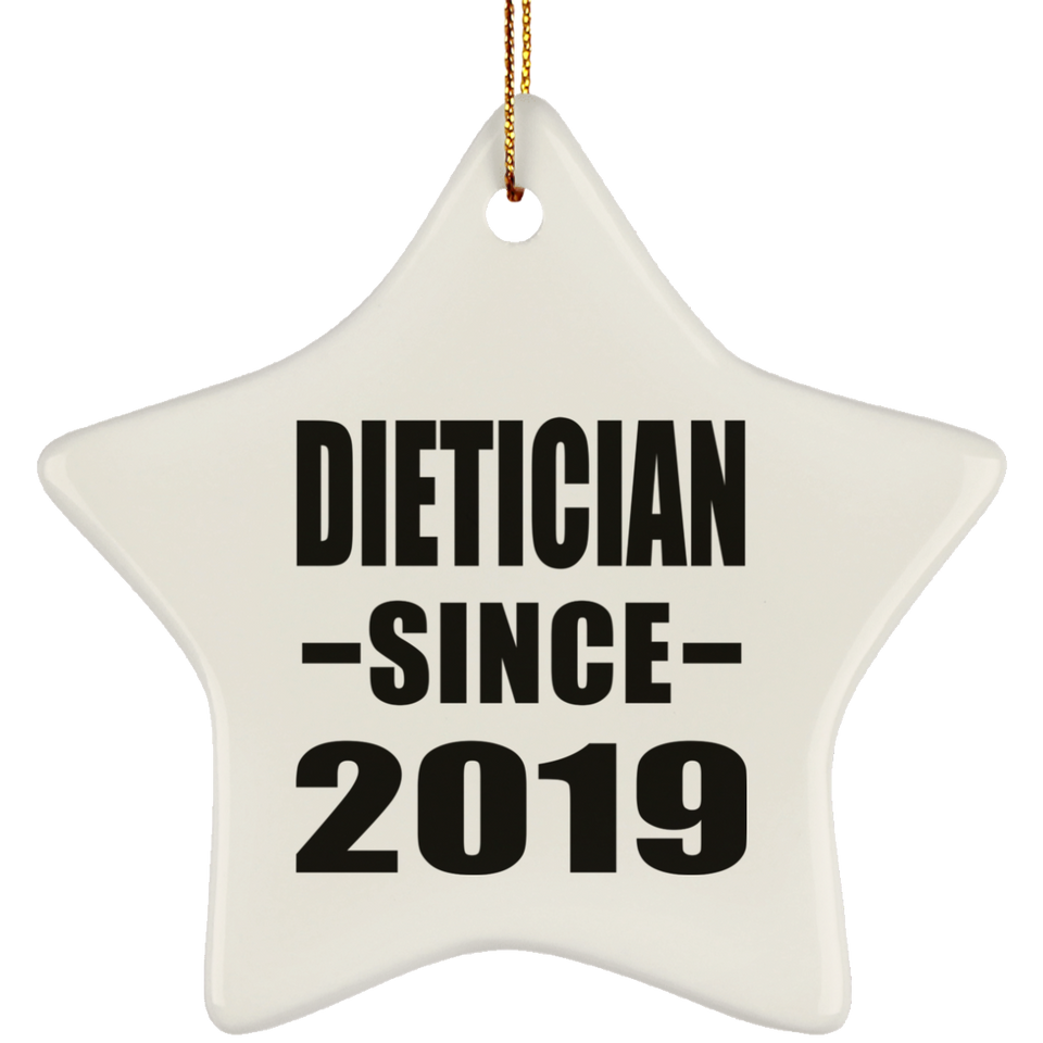 Dietician Since 2019 - Star Ornament