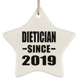 Dietician Since 2019 - Star Ornament