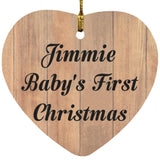 Jimmie Baby's First Christmas - Heart Ornament C