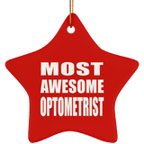 Most Awesome Optometrist - Star Ornament