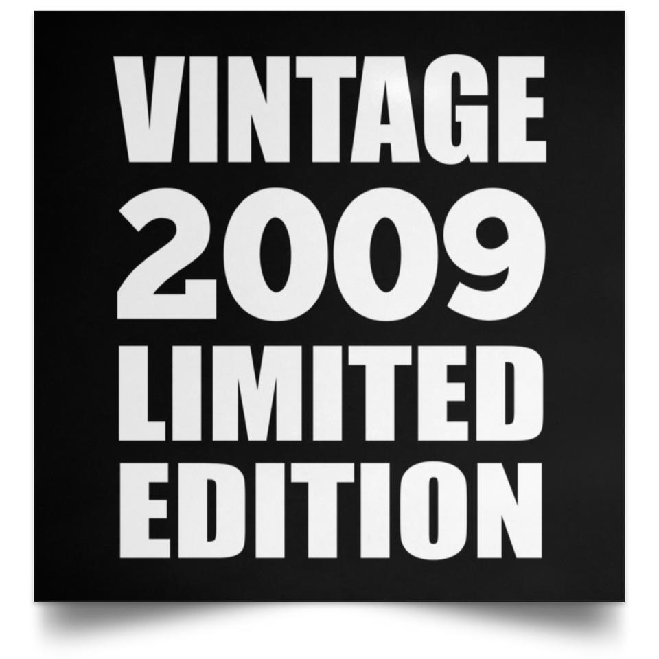 15th Birthday Vintage 2009 Limited Edition - Poster Square