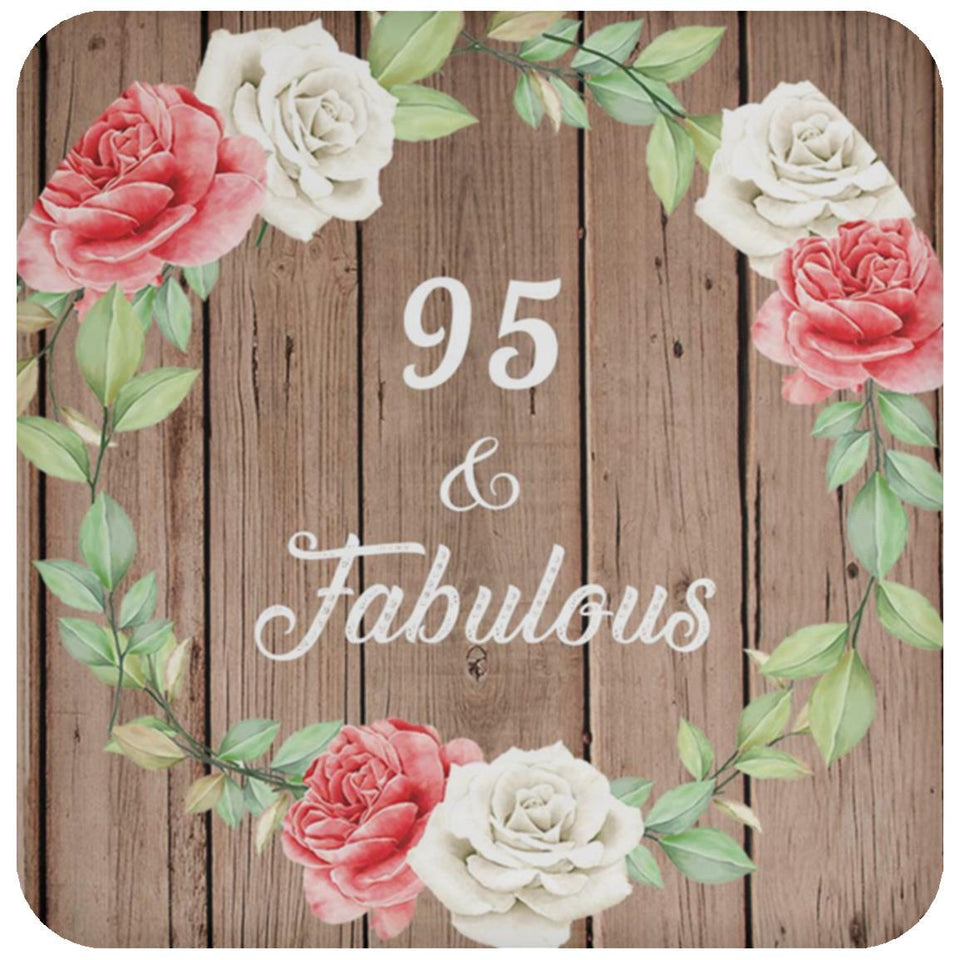 95th Birthday 95 & Fabulous - Drink Coaster B