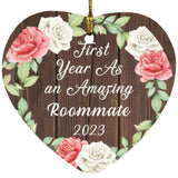 First Year As An Amazing Roommate 2023 - Heart Ornament A