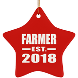 Farmer Established EST. 2018 - Star Ornament