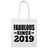 5th Birthday Fabulous Since 2019 - Tote Bag White