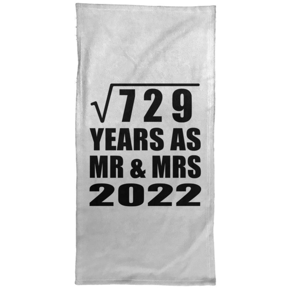 27th Anniversary Square Root of 729 Years As Mr & Mrs 2022 - Hand Towel
