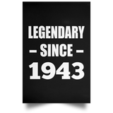 81st Birthday Legendary Since 1943 - Poster Portrait