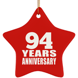 94th Anniversary 94 Years - Star Ornament