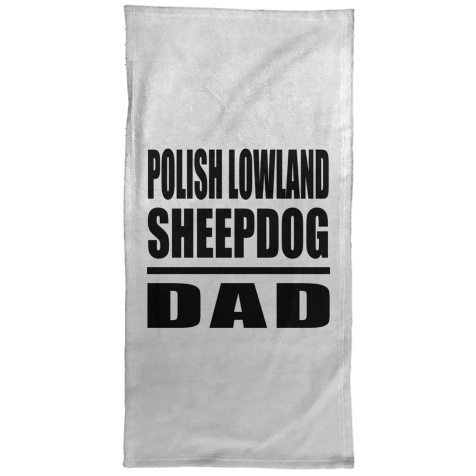 Polish Lowland Sheepdog Dad - Hand Towel
