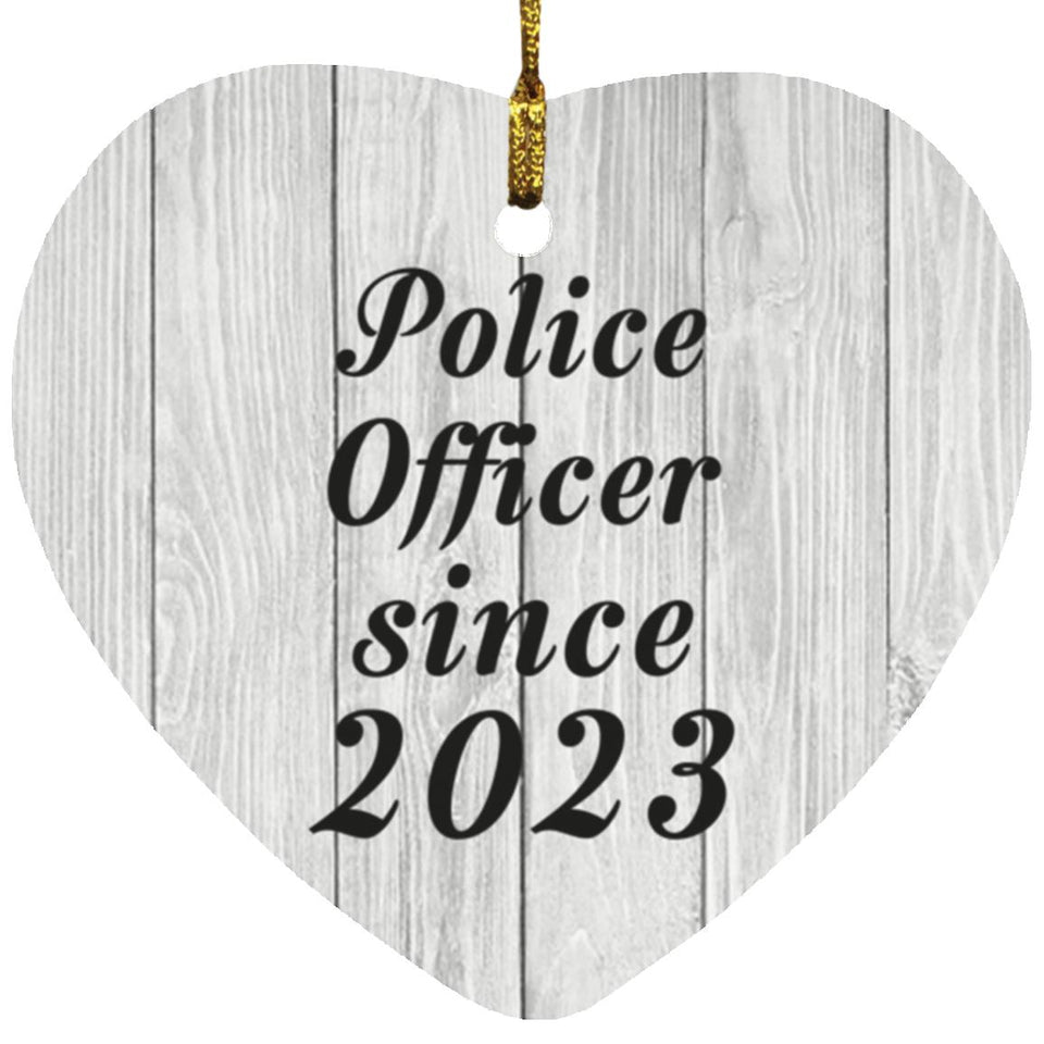 Police Officer Since 2023 - Heart Ornament F