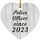 Police Officer Since 2023 - Heart Ornament F