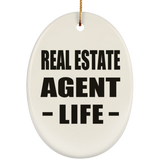 Real Estate Agent Life - Oval Ornament