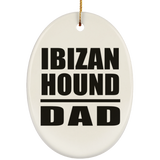 Ibizan Hound Dad - Oval Ornament