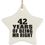 42nd Anniversary 42 Years Of Being Mr Right - Star Ornament