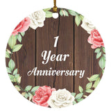 1st Anniversary 1 Year Anniversary - Circle Ornament A