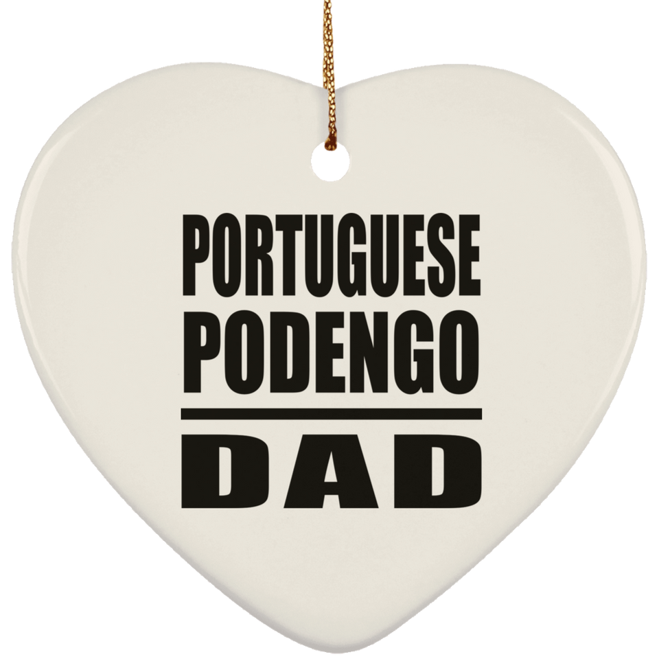 Portuguese Podengo Dad - Heart Ornament