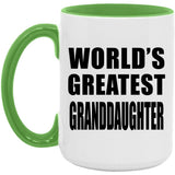 World's Greatest Granddaughter - 15oz Accent Mug Green