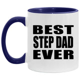Best Step Dad Ever - 11oz Accent Mug Purple