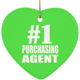 Number One #1 Purchasing Agent - Heart Ornament