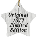 52nd Birthday Original 1972 Limited Edition - Star Ornament F