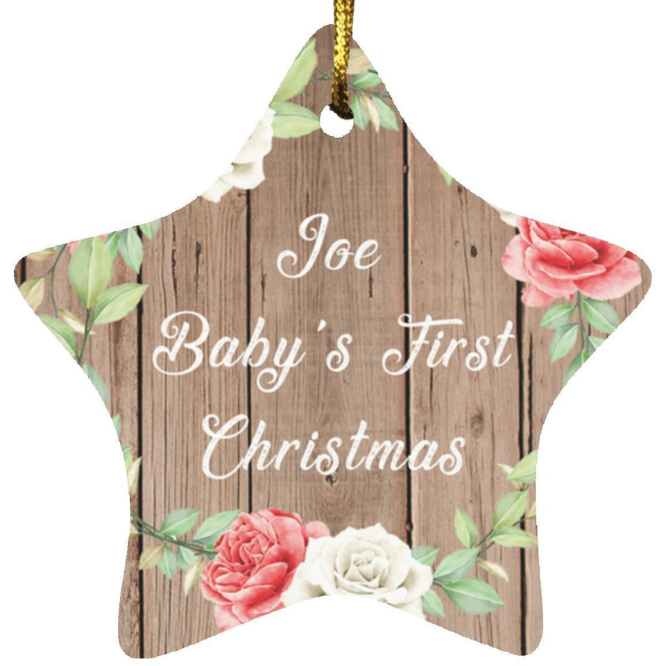 Joe Baby's First Christmas - Star Ornament B