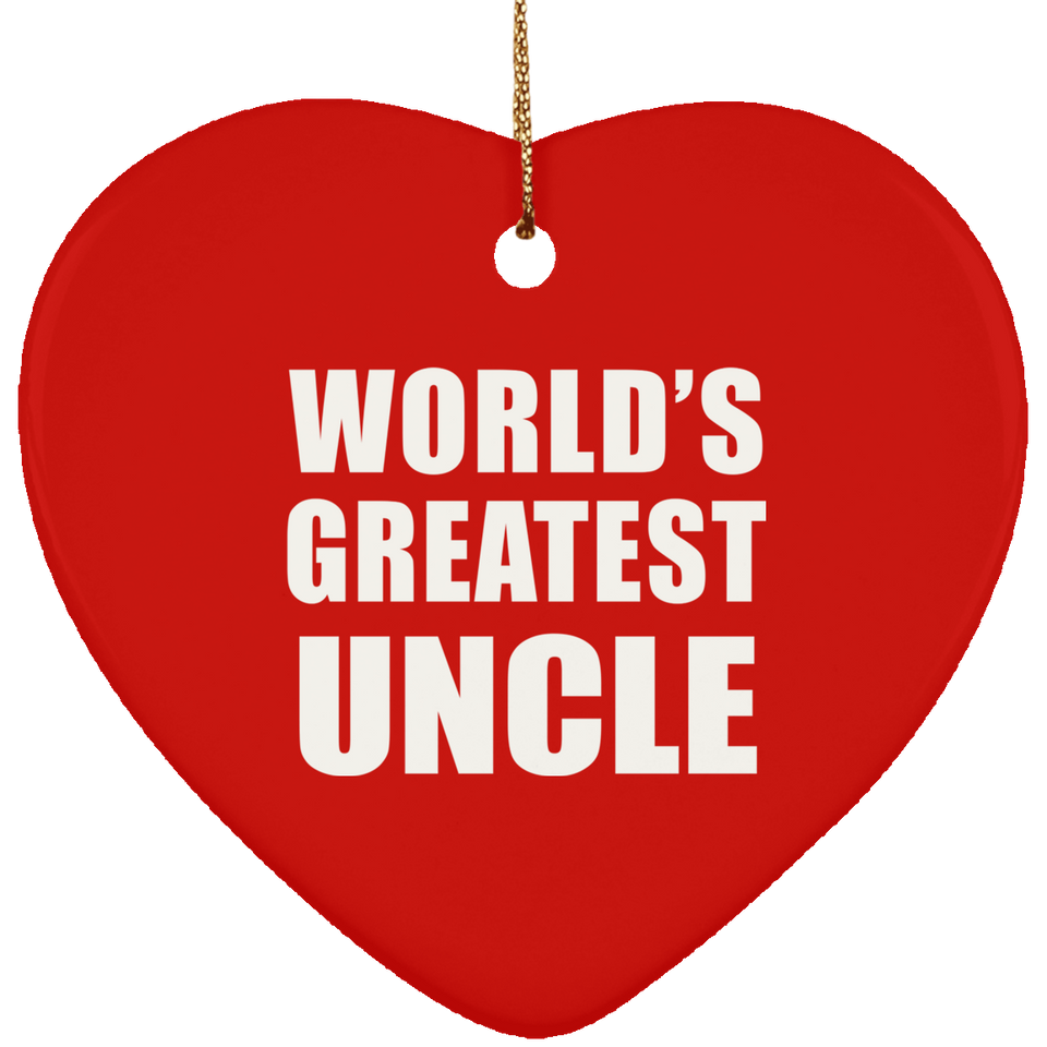World's Greatest Uncle - Heart Ornament