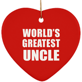 World's Greatest Uncle - Heart Ornament